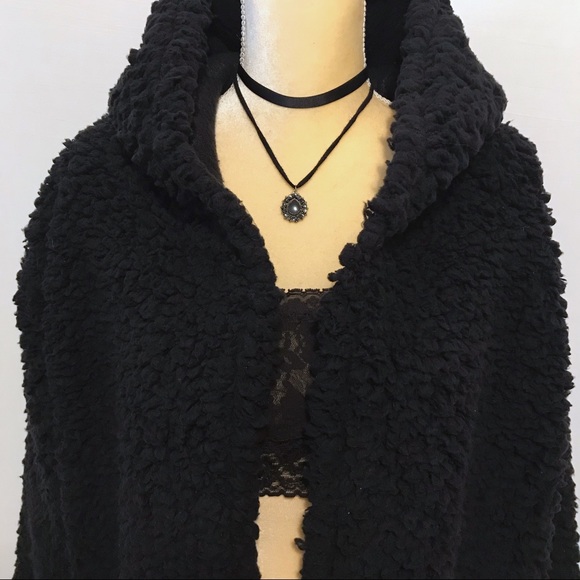 BP NWOT Open Front Sherpa Hooded Cardigan Women S/M - Picture 3 of 12